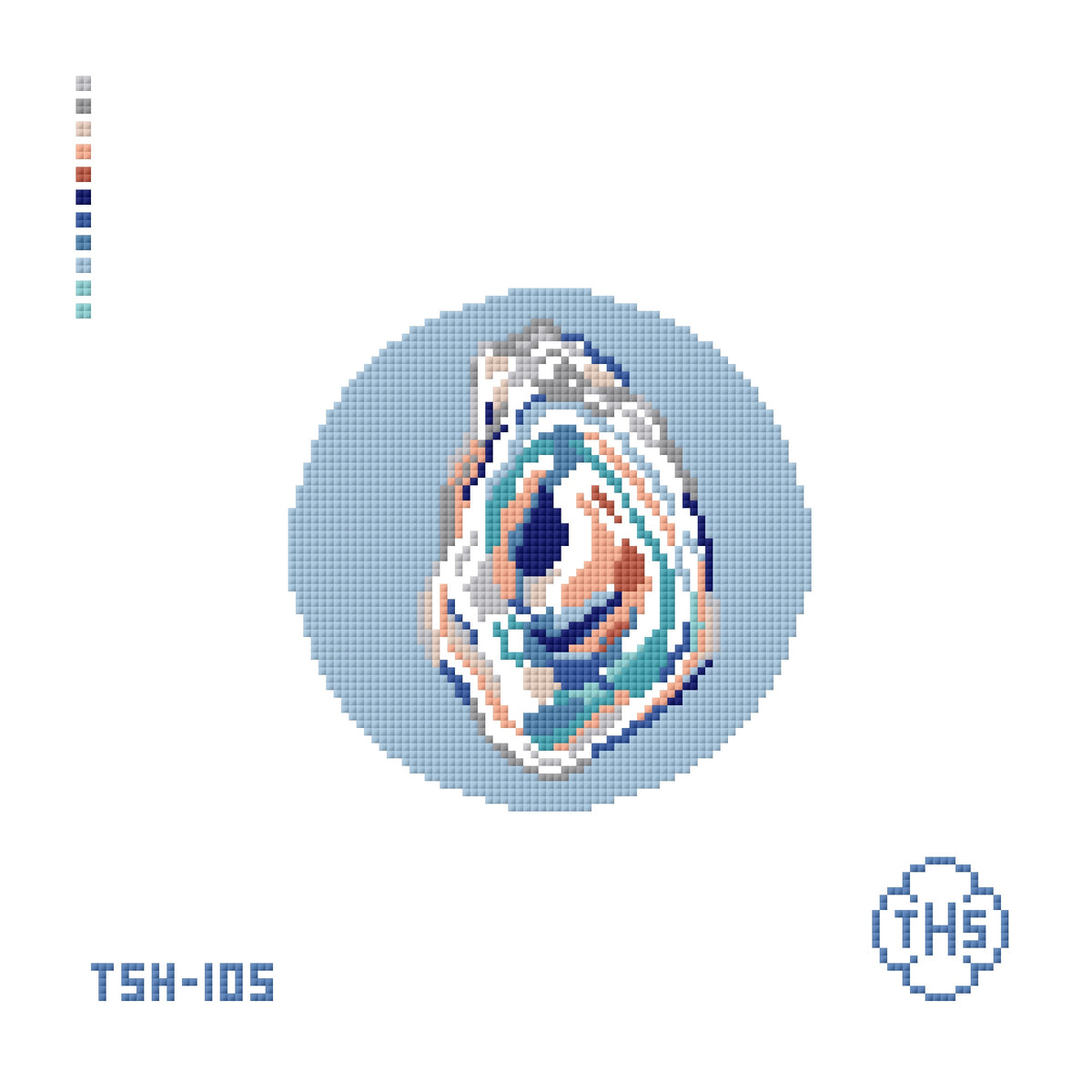 Oyster Round-Blue