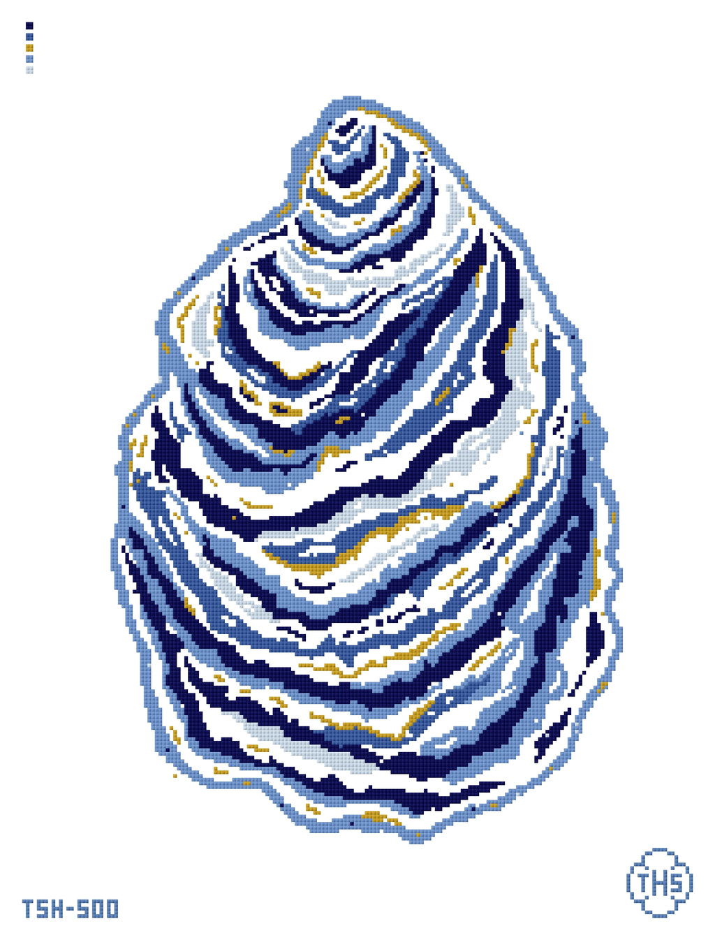 Large Oyster- Blue