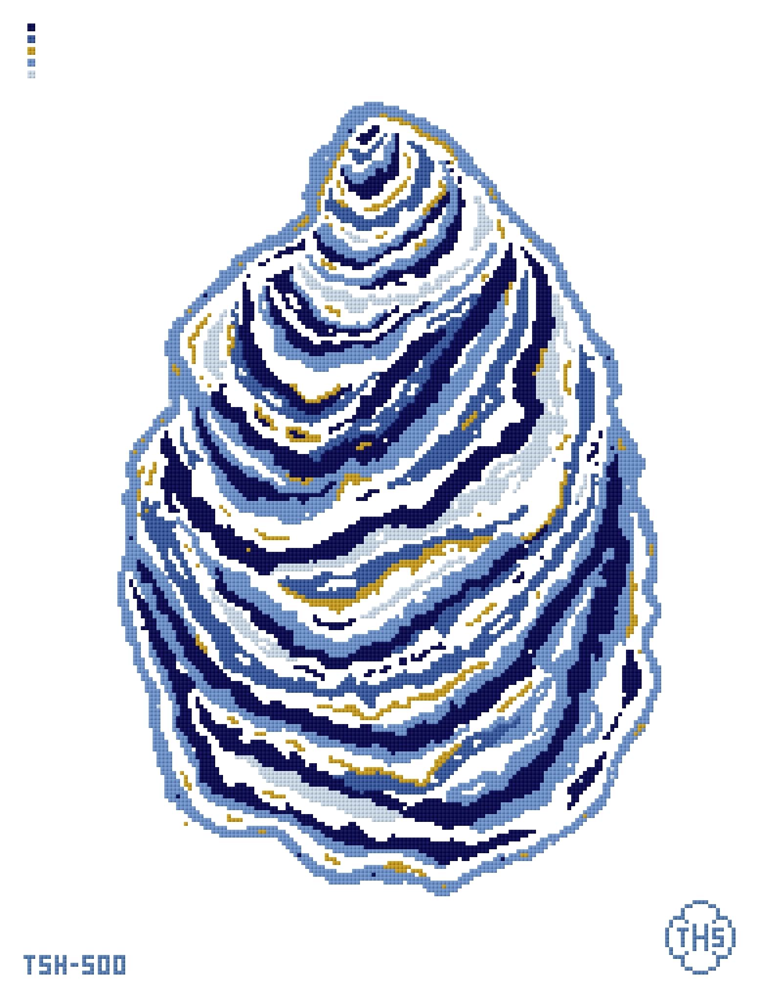 Large Oyster- Blue
